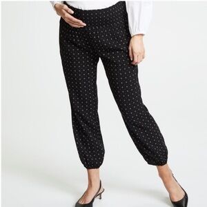 Hatch Black and White Cropped Pants